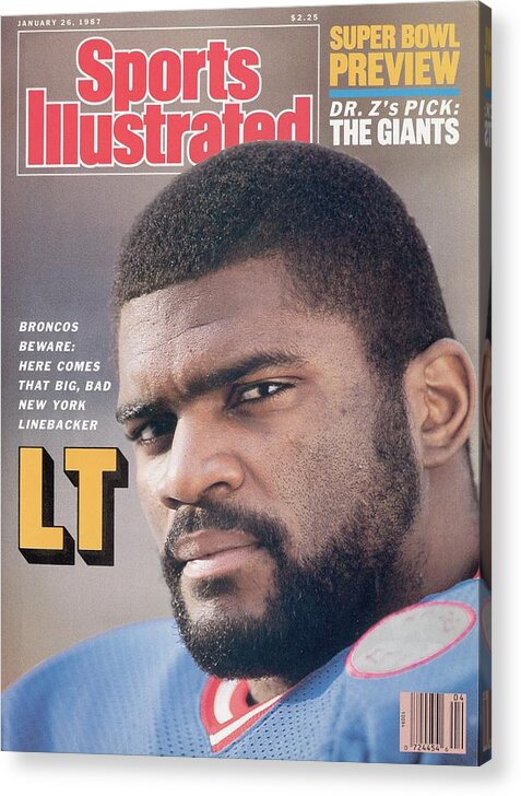 Magazine Cover Acrylic Print featuring the photograph New York Giants Lawrence Taylor Sports Illustrated Cover by Sports Illustrated