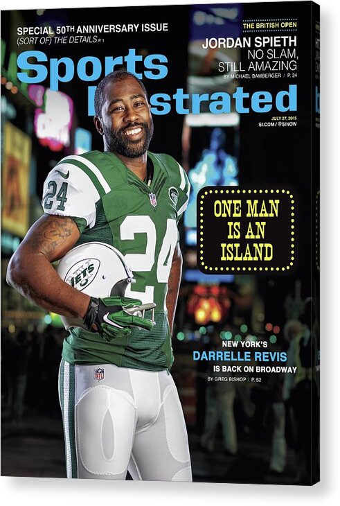 Magazine Cover Acrylic Print featuring the photograph New York Jets Darrelle Revis Sports Illustrated Cover by Sports Illustrated