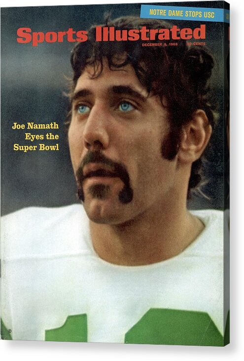 New York Jets Acrylic Print featuring the photograph New York Jets Qb Joe Namath Sports Illustrated Cover by Sports Illustrated