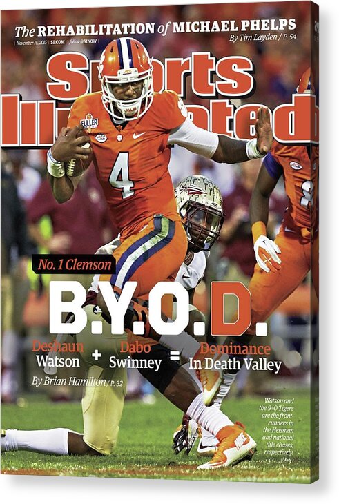 Magazine Cover Acrylic Print featuring the photograph No.1 Clemson B.y.o.d. Sports Illustrated Cover by Sports Illustrated