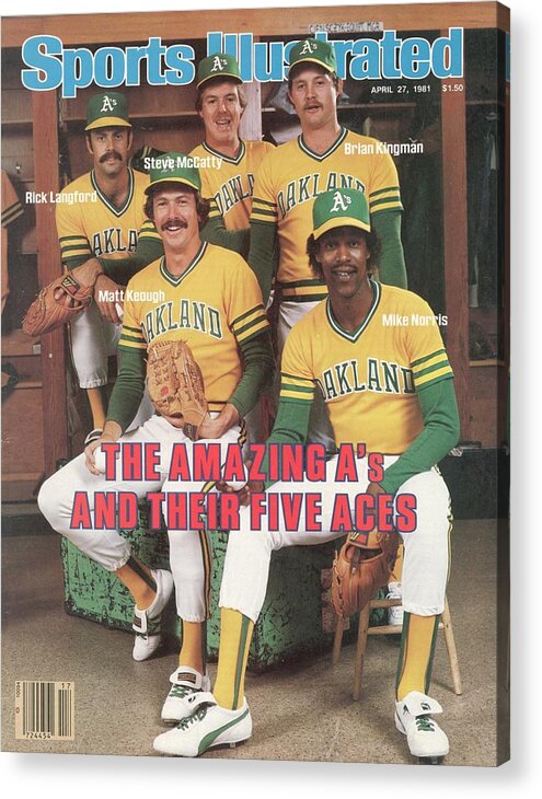 Magazine Cover Acrylic Print featuring the photograph Oakland Athletics Pitchers Sports Illustrated Cover by Sports Illustrated