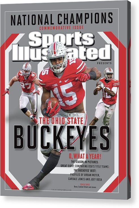 Ohio State Buckeyes Acrylic Print featuring the photograph Ohio State University 2014 Ncaa National Champions Sports Illustrated Cover by Sports Illustrated