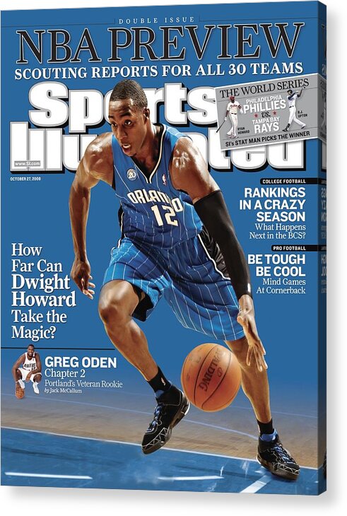 Nba Pro Basketball Acrylic Print featuring the photograph Orlando Magic Dwight Howard... Sports Illustrated Cover by Sports Illustrated
