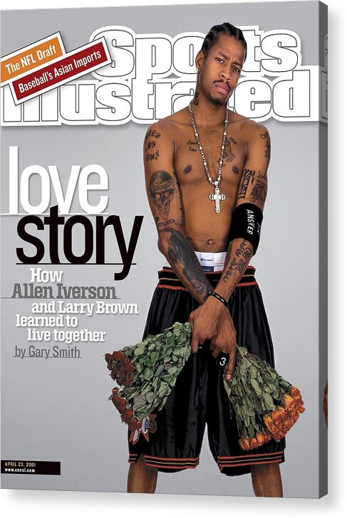 Magazine Cover Acrylic Print featuring the photograph Philadelphia 76ers Allen Iverson Sports Illustrated Cover by Sports Illustrated