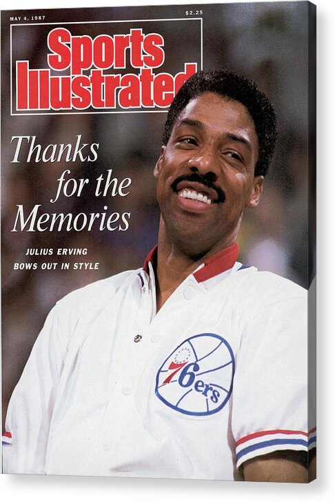 Magazine Cover Acrylic Print featuring the photograph Philadelphia 76ers Julius Erving Sports Illustrated Cover by Sports Illustrated