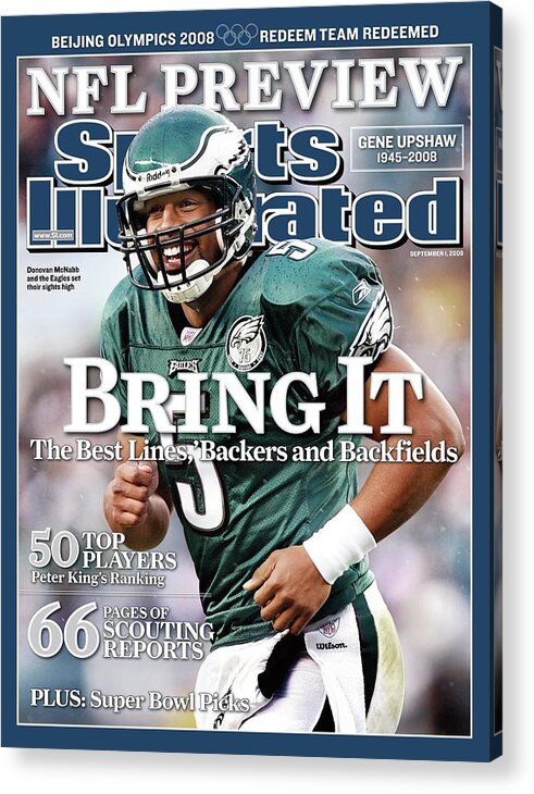 Magazine Cover Acrylic Print featuring the photograph Philadelphia Eagles Qb Donovan Mcnabb, 2008 Nfl Football Sports Illustrated Cover by Sports Illustrated