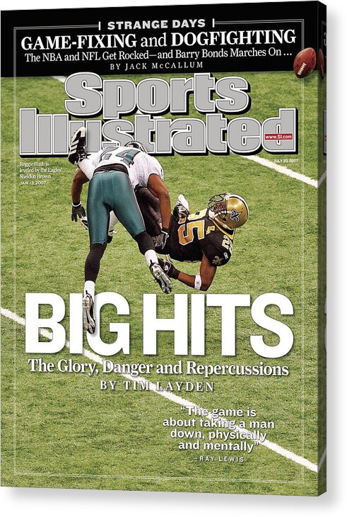 Magazine Cover Acrylic Print featuring the photograph Philadelphia Eagles Sheldon Brown, 2007 Nfc Divisional Sports Illustrated Cover by Sports Illustrated