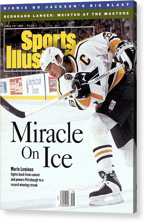 Magazine Cover Acrylic Print featuring the photograph Pittsburgh Penguins Mario Lemieux... Sports Illustrated Cover by Sports Illustrated