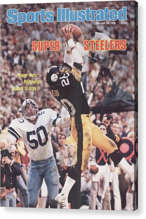Super Bowl Xiii Acrylic Print featuring the photograph Pittsburgh Steelers Rocky Bleier, Super Bowl Xiii Sports Illustrated Cover by Sports Illustrated