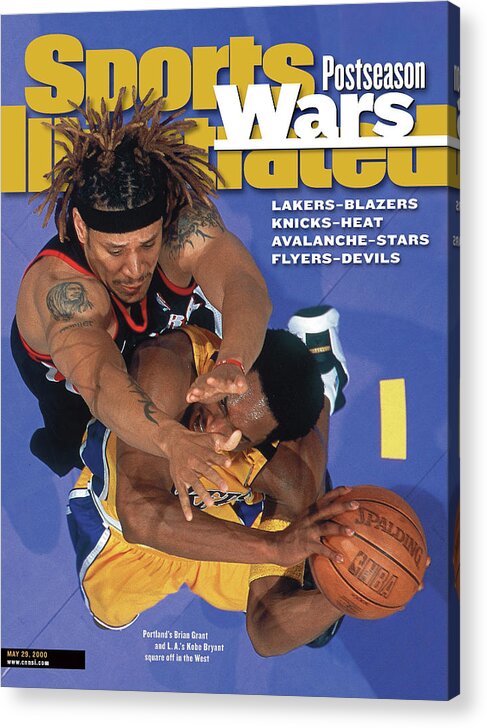 Playoffs Acrylic Print featuring the photograph Portland Trail Blazers Brian Grant, 2000 Nba Western Sports Illustrated Cover by Sports Illustrated