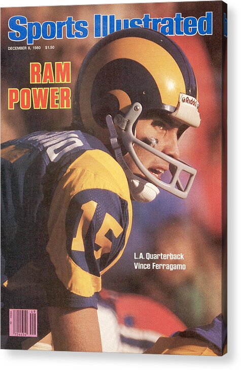 Magazine Cover Acrylic Print featuring the photograph Ram Power L.a. Quarterback Vince Ferragamo Sports Illustrated Cover by Sports Illustrated