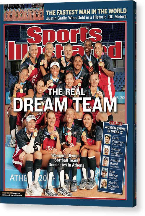 Magazine Cover Acrylic Print featuring the photograph Team Usa Softball, 2004 Summer Olympics Sports Illustrated Cover by Sports Illustrated