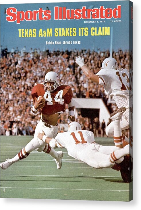 Magazine Cover Acrylic Print featuring the photograph Texas A&m Bubba Bean Sports Illustrated Cover by Sports Illustrated
