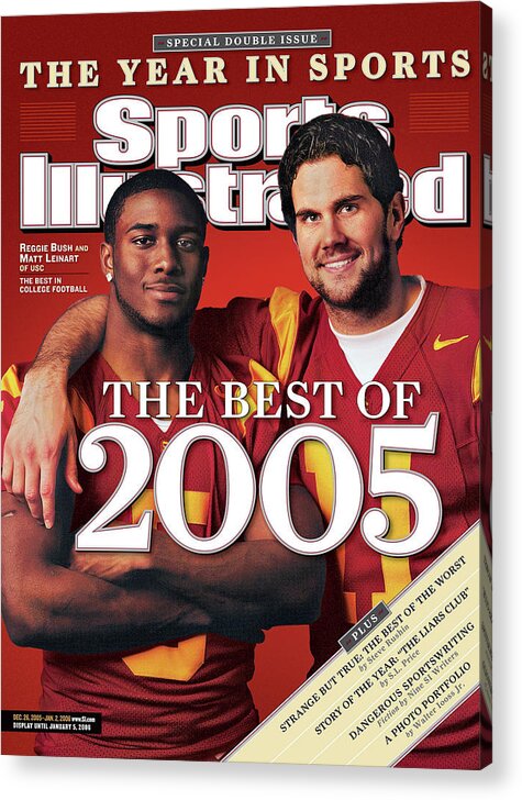 Magazine Cover Acrylic Print featuring the photograph The Best Of 2005 Reggie Bush And Matt Leinart Of Usc Sports Illustrated Cover by Sports Illustrated