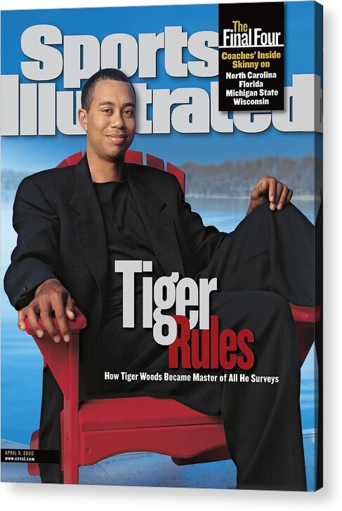 Magazine Cover Acrylic Print featuring the photograph Tiger Woods, Golf Sports Illustrated Cover by Sports Illustrated
