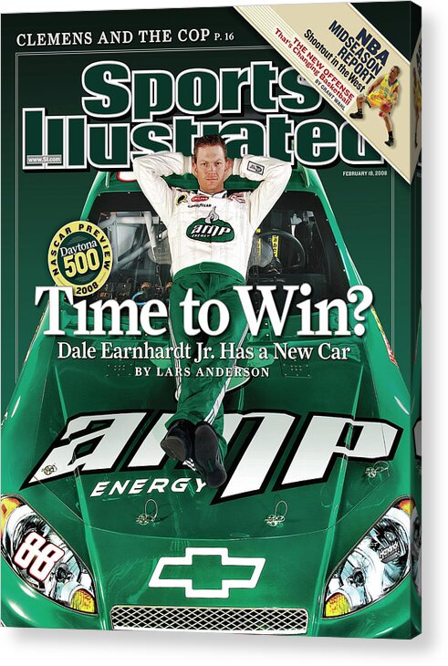 Magazine Cover Acrylic Print featuring the photograph Time To Win Dale Earnhardt Jr. Has A New Car, 2008 Nascar Sports Illustrated Cover by Sports Illustrated