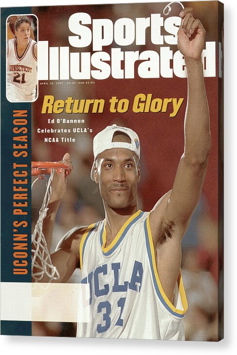 Magazine Cover Acrylic Print featuring the photograph University Of California Los Angeles Ed Obannon, 1995 Ncaa Sports Illustrated Cover by Sports Illustrated
