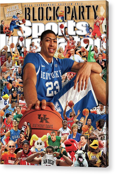 Magazine Cover Acrylic Print featuring the photograph University Of Kentucky Anthony Davis, 2012 March Madness Sports Illustrated Cover by Sports Illustrated