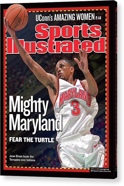 Atlanta Acrylic Print featuring the photograph University Of Maryland Juan Dixon, 2002 Ncaa National Sports Illustrated Cover by Sports Illustrated