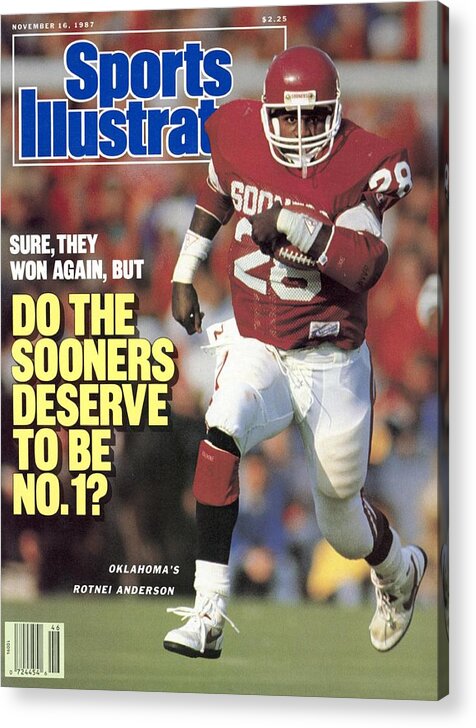 Magazine Cover Acrylic Print featuring the photograph University Of Oklahoma Rotnei Anderson Sports Illustrated Cover by Sports Illustrated
