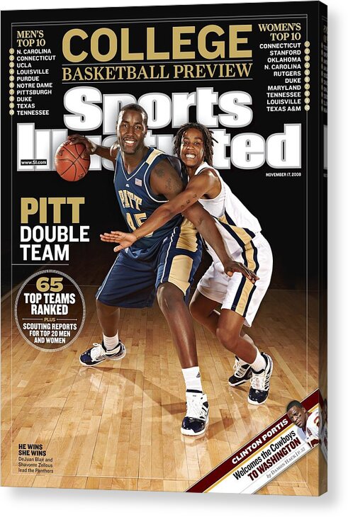 Event Acrylic Print featuring the photograph University Of Pittsburgh Dejuan Blair And Shavonte Zellous Sports Illustrated Cover by Sports Illustrated