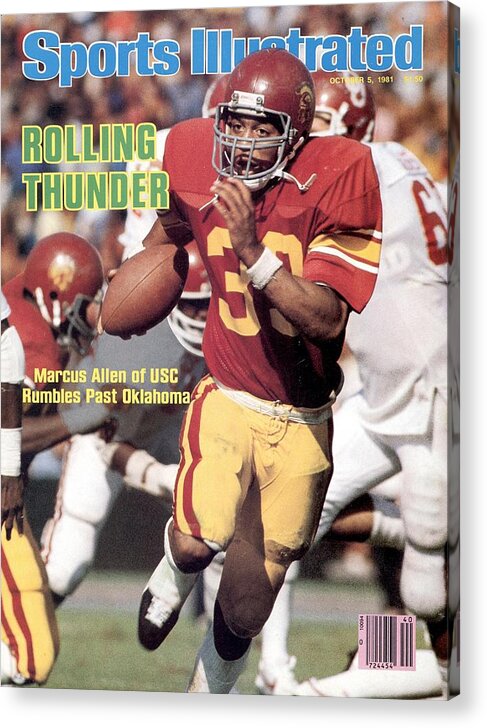 Magazine Cover Acrylic Print featuring the photograph University Of Southern California Marcus Allen Sports Illustrated Cover by Sports Illustrated