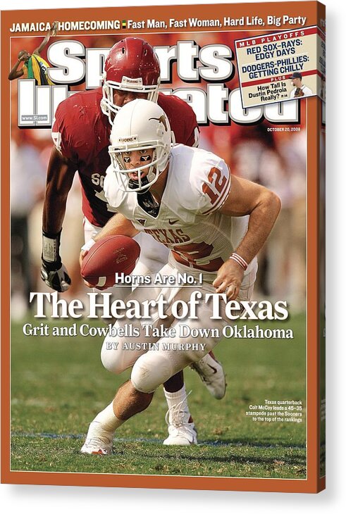 Magazine Cover Acrylic Print featuring the photograph University Of Texas Qb Colt Mccoy Sports Illustrated Cover by Sports Illustrated
