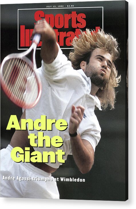 Magazine Cover Acrylic Print featuring the photograph Usa Andre Agassi, 1992 Wimbledon Sports Illustrated Cover by Sports Illustrated