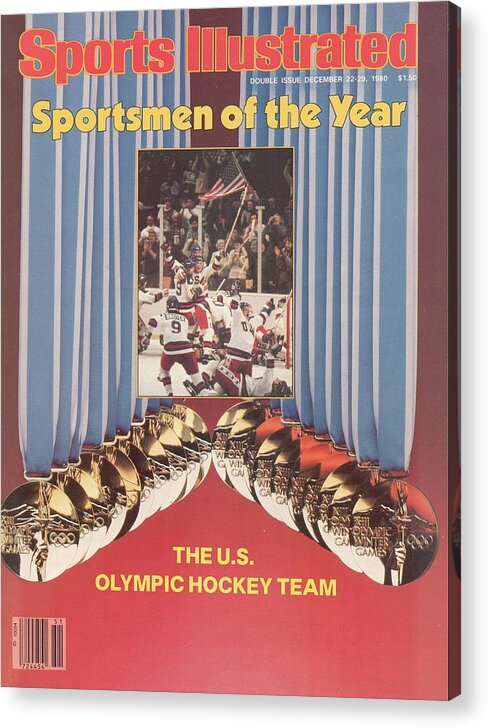 Magazine Cover Acrylic Print featuring the photograph Usa Hockey, 1980 Winter Olympics Sports Illustrated Cover by Sports Illustrated
