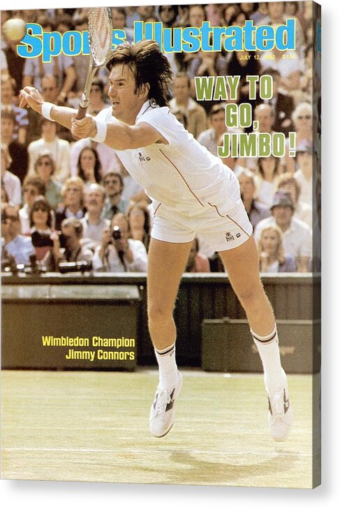 1980-1989 Acrylic Print featuring the photograph Usa Jimmy Connors, 1982 Wimbledon Sports Illustrated Cover by Sports Illustrated
