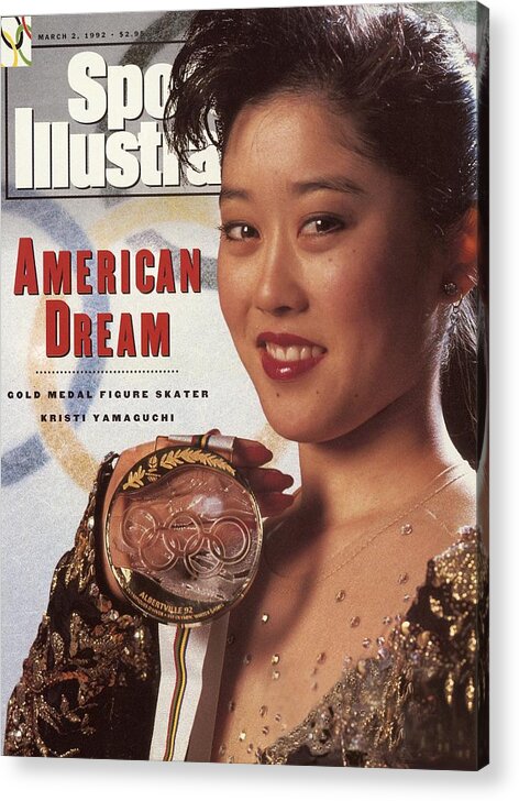 Magazine Cover Acrylic Print featuring the photograph Usa Kristi Yamaguchi, 1992 Winter Olympics Sports Illustrated Cover by Sports Illustrated