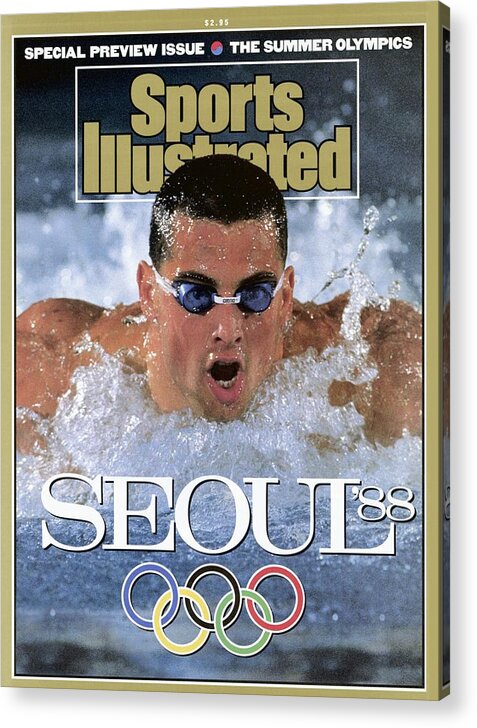 Magazine Cover Acrylic Print featuring the photograph Usa Matt Biondi, 1988 Seoul Olympic Games Preview Sports Illustrated Cover by Sports Illustrated