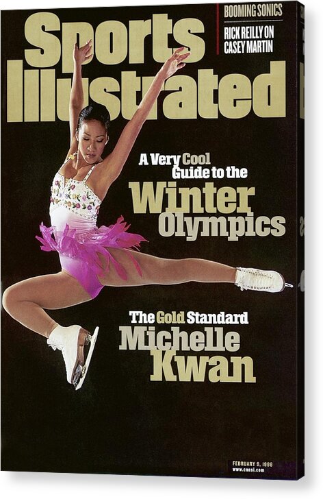 The Olympic Games Acrylic Print featuring the photograph Usa Michelle Kwan, 1998 Nagano Olympic Games Preview Sports Illustrated Cover by Sports Illustrated