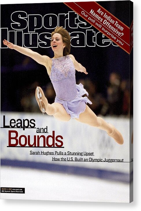 Event Acrylic Print featuring the photograph Usa Sarah Hughes, 2002 Winter Olympics Sports Illustrated Cover by Sports Illustrated