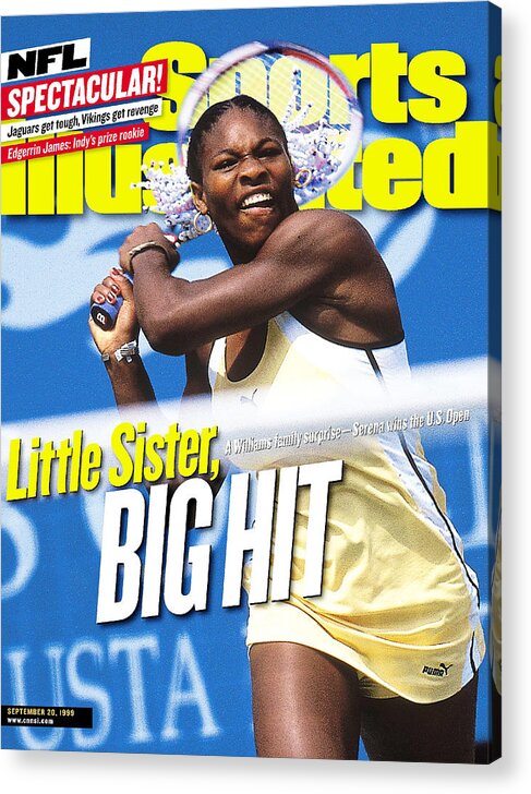 Tennis Acrylic Print featuring the photograph Usa Serena Williams, 1999 Us Open Sports Illustrated Cover by Sports Illustrated