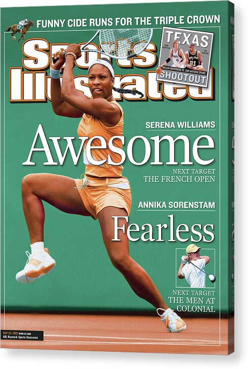 Tennis Acrylic Print featuring the photograph Usa Serena Williams, 2003 State Farm Womens Tennis Classic Sports Illustrated Cover by Sports Illustrated