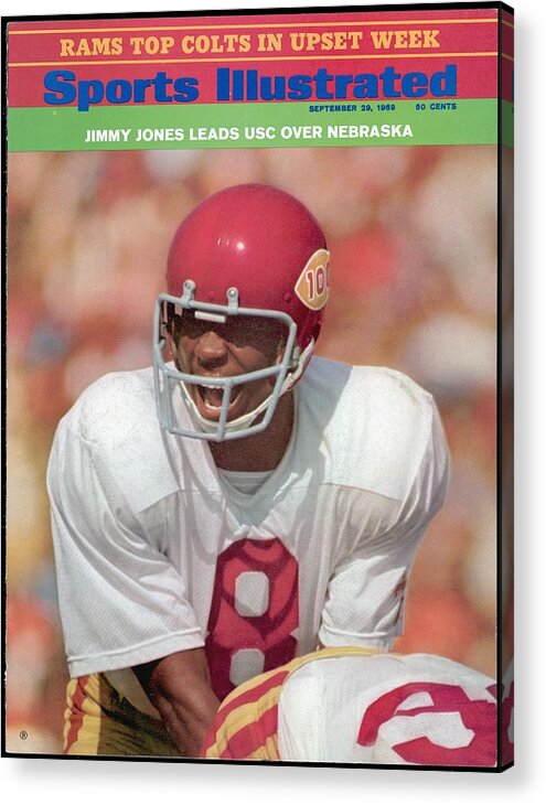 Magazine Cover Acrylic Print featuring the photograph Usc Qb Jimmy Jones Sports Illustrated Cover by Sports Illustrated
