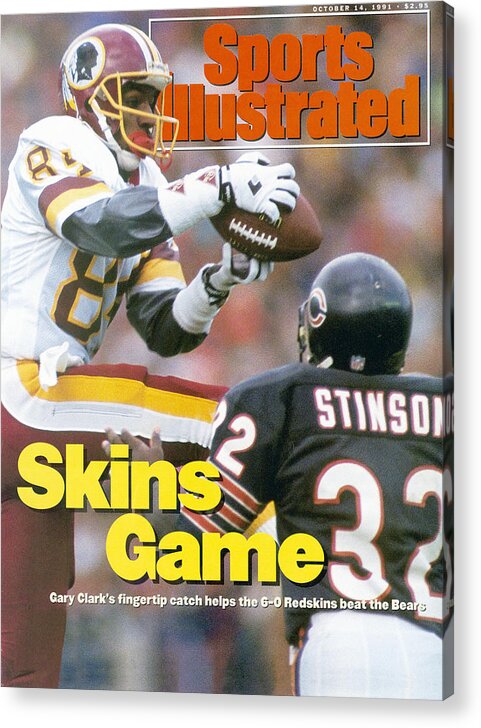 Magazine Cover Acrylic Print featuring the photograph Washington Redskins Gary Clark... Sports Illustrated Cover by Sports Illustrated