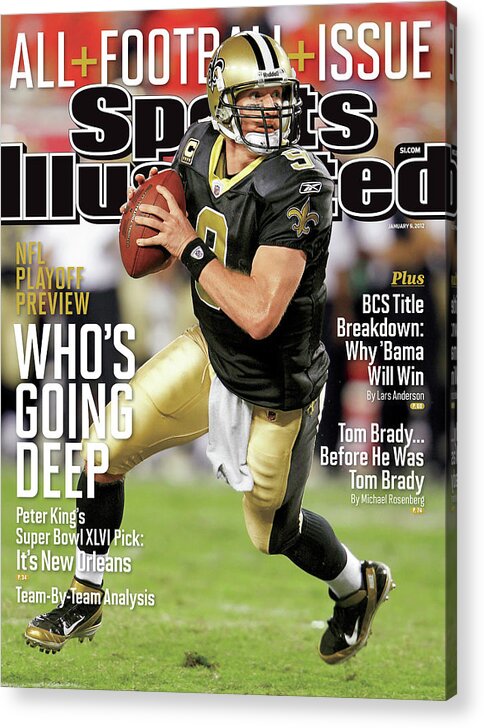 Magazine Cover Acrylic Print featuring the photograph Whos Going Deep 2012 Nfl Playoff Preview Issue Sports Illustrated Cover by Sports Illustrated