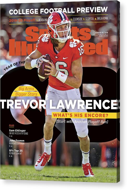  Acrylic Print featuring the photograph Year Of The Qb Clemson University Trevor Lawrence, 2019 Sports Illustrated Cover by Sports Illustrated