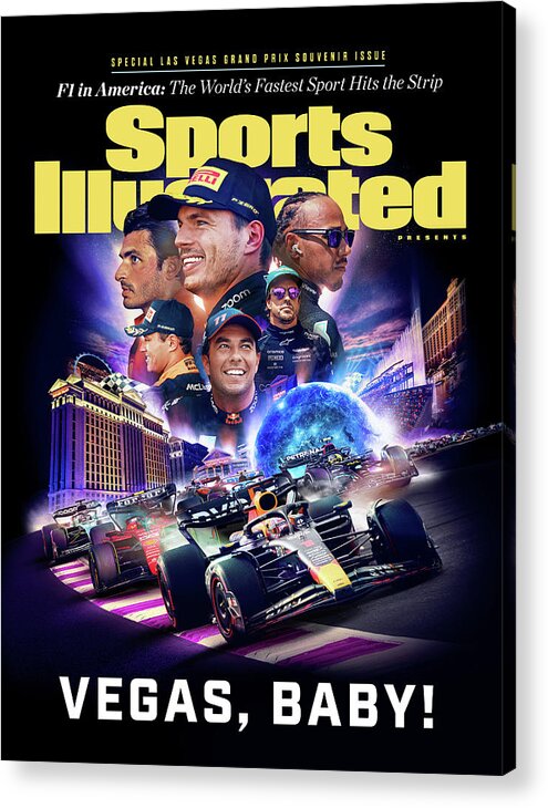 Formula One Acrylic Print featuring the photograph 2023 Las Vegas Grand Prix Souvenir Issue Cover by Sports Illustrated