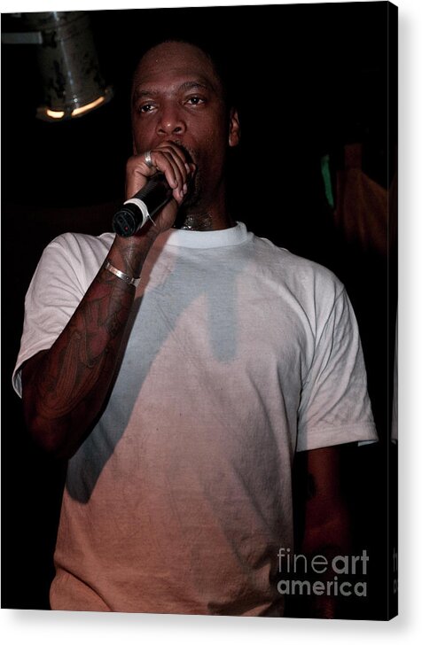 2011 Acrylic Print featuring the photograph M-1 with Dead Prez - Mutulu Olugbala #6 by David Oppenheimer
