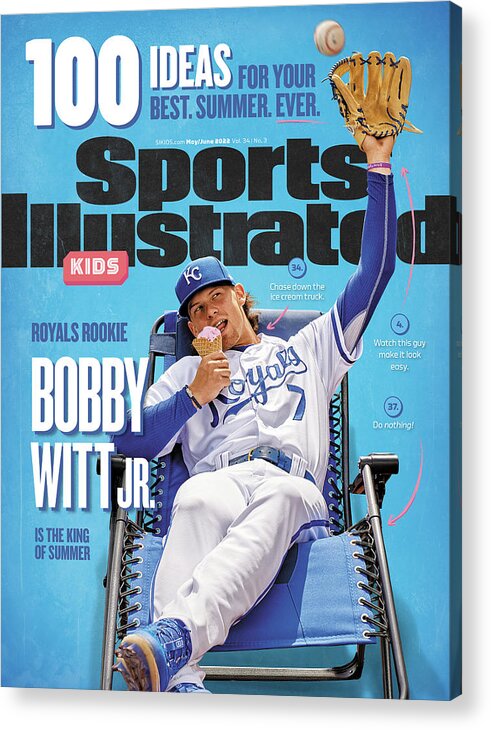 Published Acrylic Print featuring the photograph Kansas City Royals Bobby Witt Jr. Issue Cover by Sports Illustrated