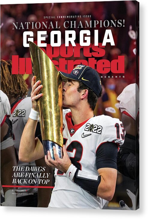 2021 Cfp National Championship Acrylic Print featuring the photograph University of Georgia, 2022 NCAA Championship Issue Cover by Sports Illustrated