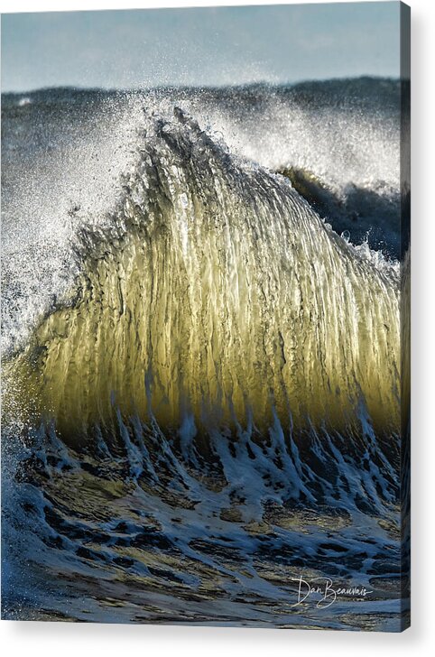 Wave Acrylic Print featuring the photograph Wave Collision 5084 by Dan Beauvais