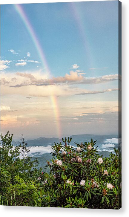 2019 Acrylic Print featuring the photograph Mountain Rainbow Vertical by Ken Barrett