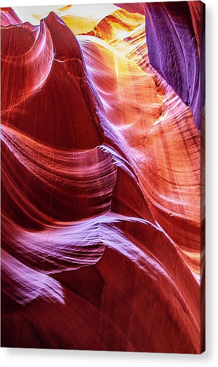 Antelope Acrylic Print featuring the photograph Antelope Hall of Light Series #14 - Page, Arizona, USA - 2011 New 1/10 by Robert Khoi