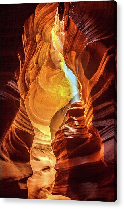 Antelope Acrylic Print featuring the photograph Antelope Hall of Light Series #13 - Page, Arizona, USA - 2011 New 1/10 by Robert Khoi