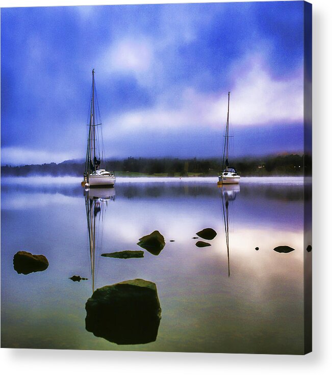 English Acrylic Print featuring the photograph Boats on Ullswater by Neil Alexander Photography