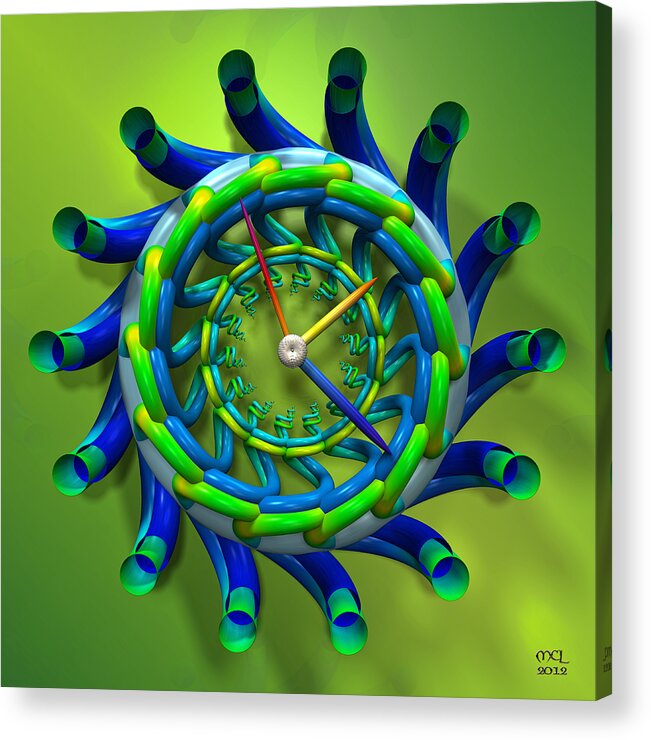 Computer Acrylic Print featuring the digital art Like Clockwork by Manny Lorenzo
